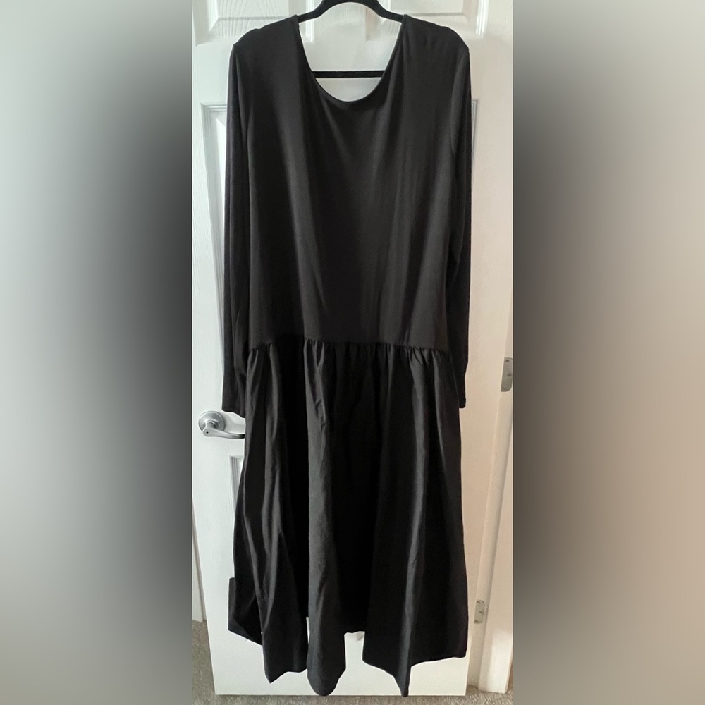 H&M XXL black drop waist dress BNWT